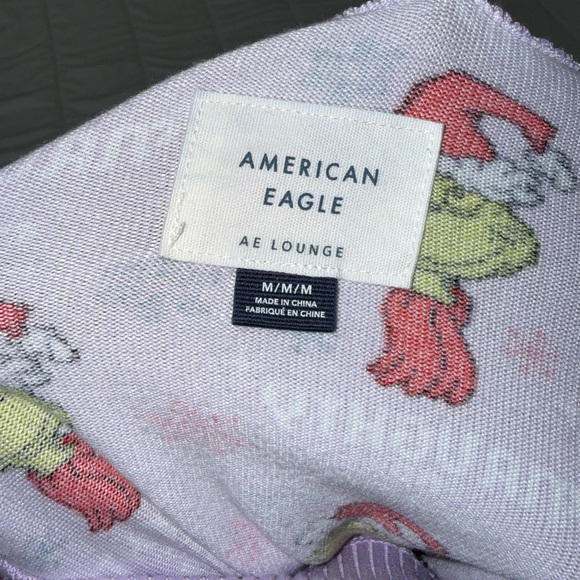 American Eagle Outfitters Purple Grinch Plush PJ Top - Picture 2 of 2